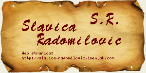 Slavica Radomilović vizit kartica